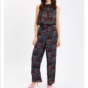 Traffic People Black Flightly Dotted Jumpsuit sz S